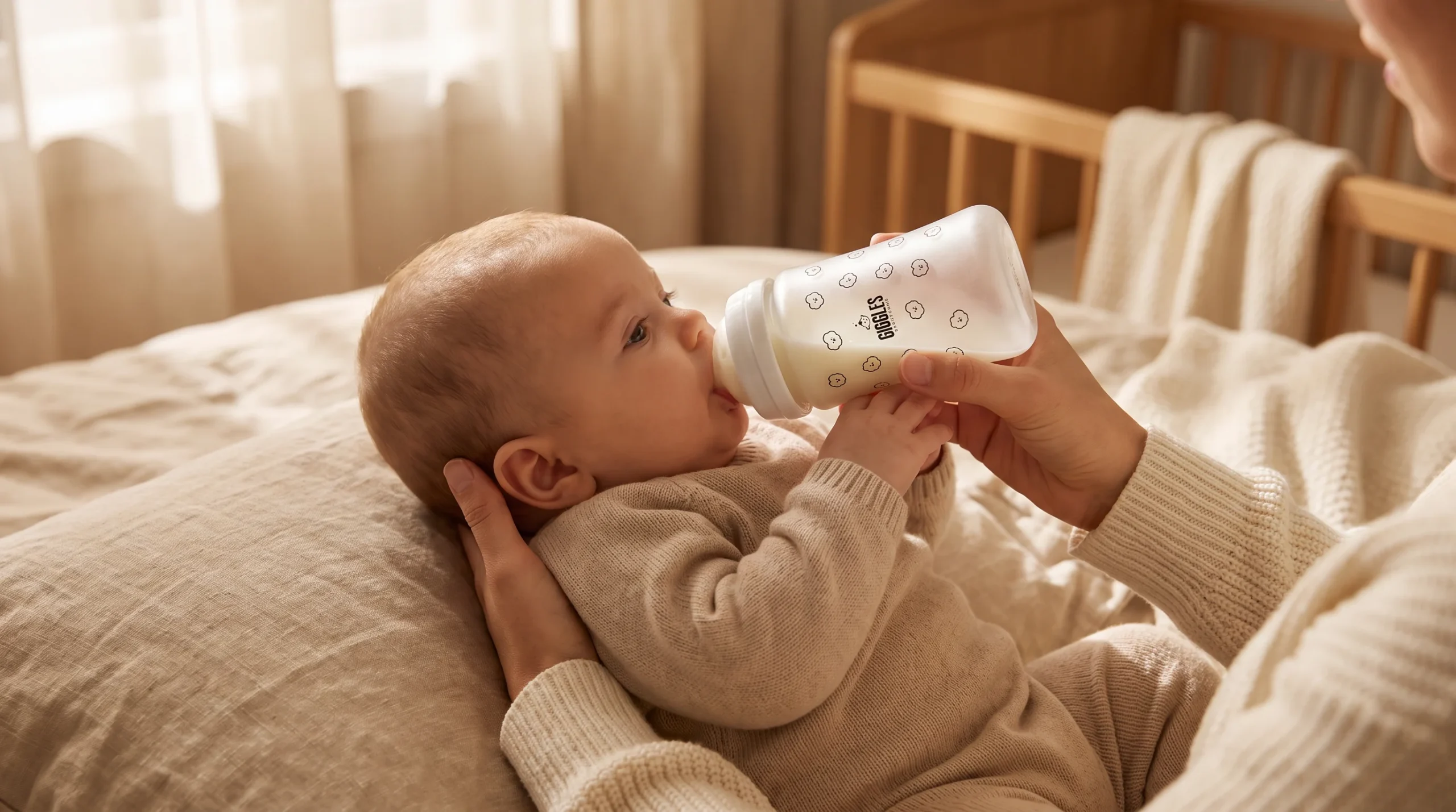 Glass feeding bottles